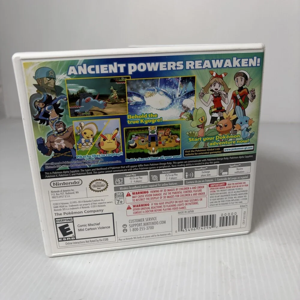 Pokémon Alpha Sapphire Nintendo 3DS Game CIB Complete In Box Authentic US NTSC-U